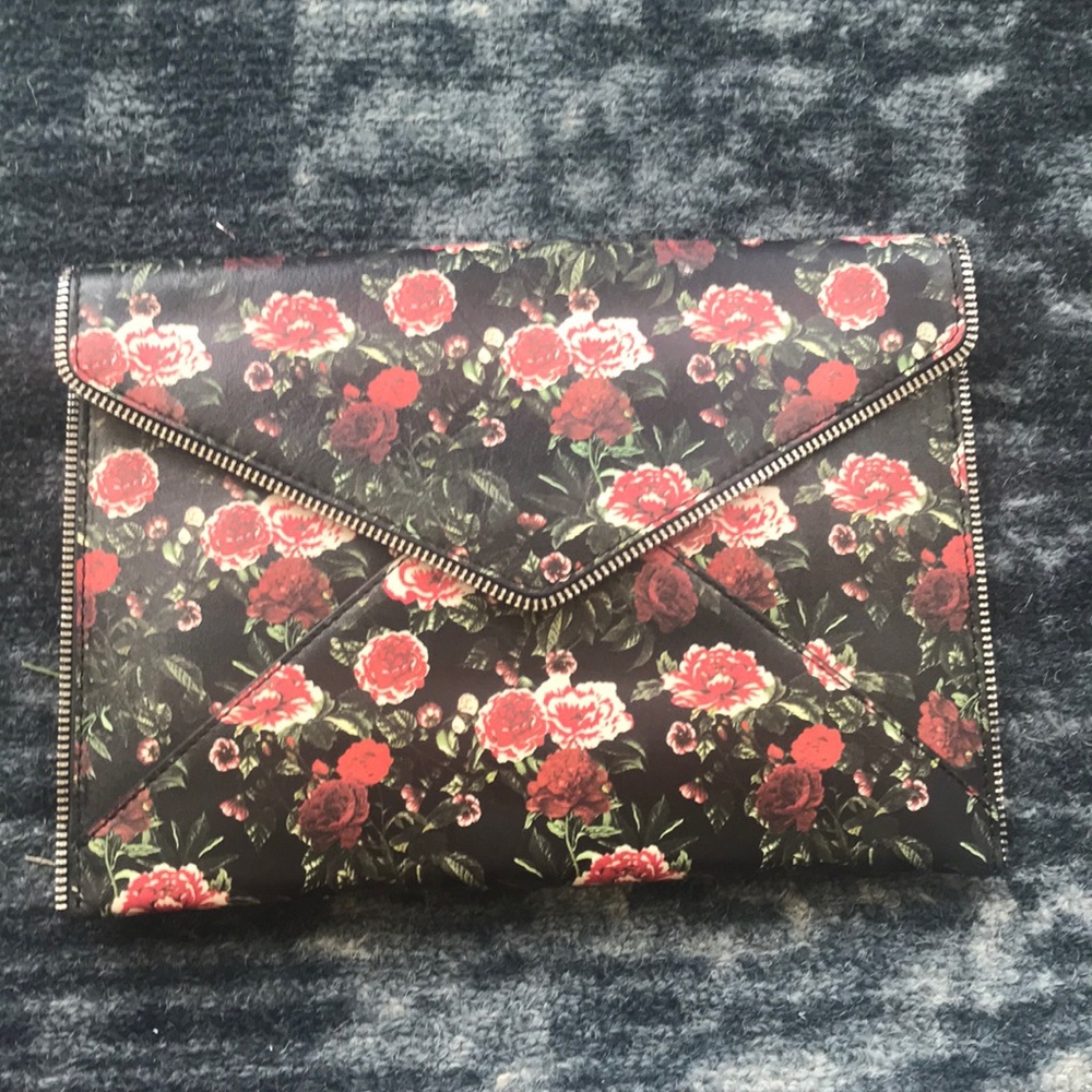 Rebecca Minkoff Leo Saffiano Leather Clutch - Picture 1 of 5
